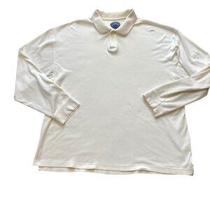 Men's Callaway Golf Sport Long Sleeve Polo Shirt Cream XL #345E